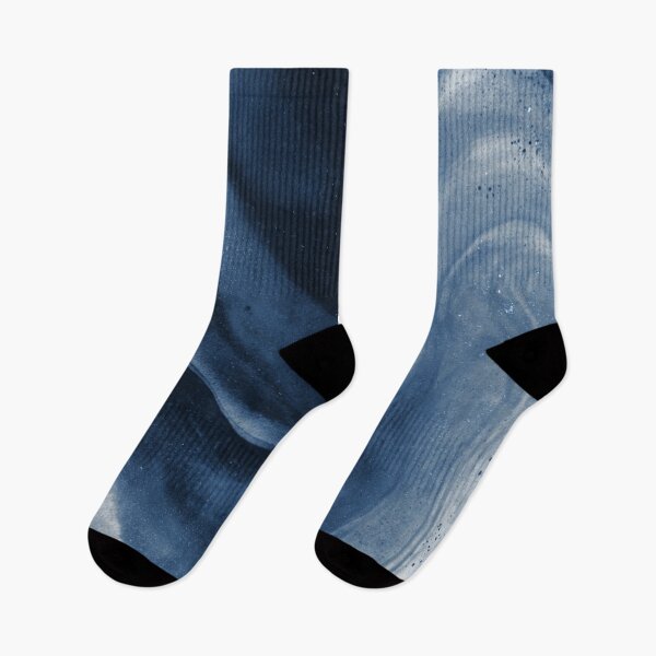Item preview, Dusty Blue Ink Swirl - Moody Indigo Wash designed and sold by trajeado14.