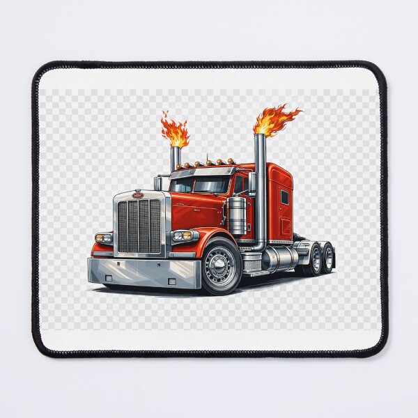 Item preview, Red truck with flames designed and sold by AlexandreSM.