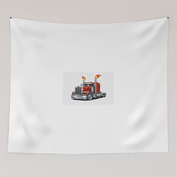 Item preview, Red truck with flames designed and sold by AlexandreSM.