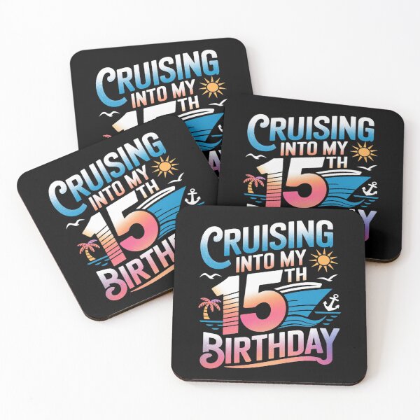 Item preview, Cruising Into My 15th Birthday 15 Years Old Birthday Cruise designed and sold by FadeOfThrone.