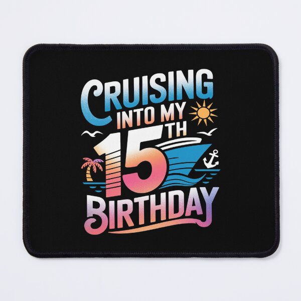 Item preview, Cruising Into My 15th Birthday 15 Years Old Birthday Cruise designed and sold by FadeOfThrone.