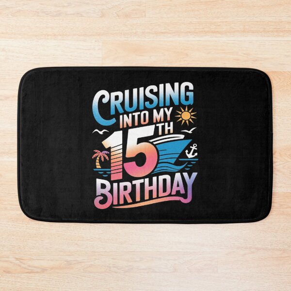 Item preview, Cruising Into My 15th Birthday 15 Years Old Birthday Cruise designed and sold by FadeOfThrone.