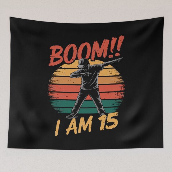 Item preview, Dabbing Boy 15th Birthday Party Fifteen 15 Years Old Kids  designed and sold by FadeOfThrone.