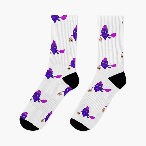 Item preview, Cute Witch Cat Flying on Broom Kawaii Halloween Illustration designed and sold by Horrify.