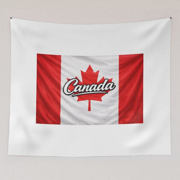 Item preview, Canada Maple Leaf Flag Script – Canadian Pride Retro Typography Design designed and sold by GarnerSupplyCo.