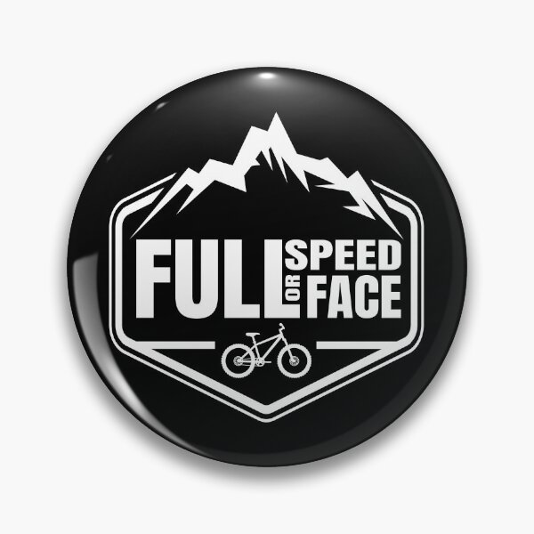 Item preview, Full Speed or Full Face Funny MTB Cycling Helmet Meme Design for Mountain Bikers Enduro Downhill Riders Strava Cyclists Bike Life Humor Ride Fast Trail Shred designed and sold by BMLprint ⭐⭐⭐⭐⭐.