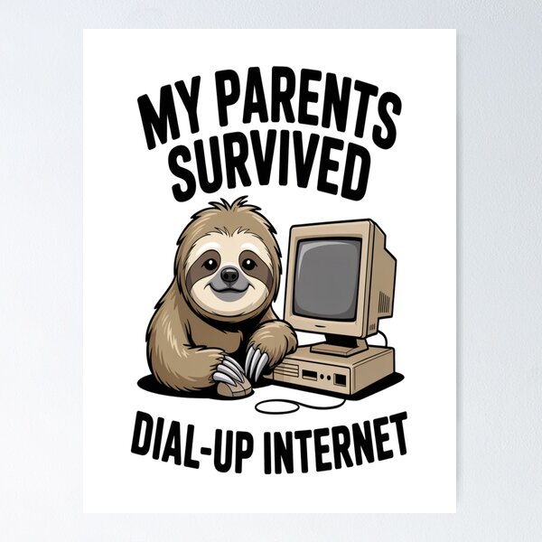 Item preview, My Parents Survived Dial Up Internet Tshirt designed and sold by Jacky-Design.