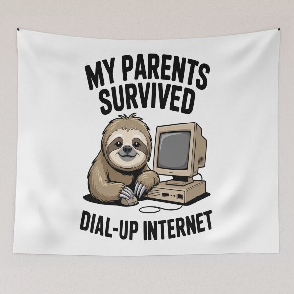 Item preview, My Parents Survived Dial Up Internet Tshirt designed and sold by Jacky-Design.