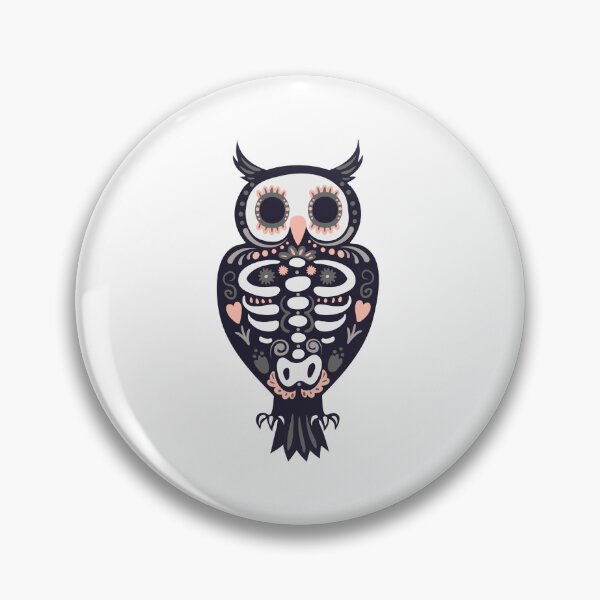 Item preview, Sugar Skull Owl Gothic Skeleton Illustration designed and sold by Horrify.