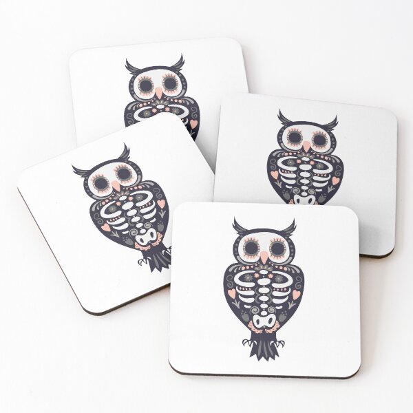 Item preview, Sugar Skull Owl Gothic Skeleton Illustration designed and sold by Horrify.