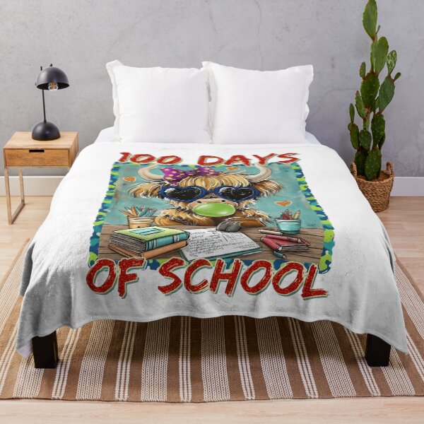 Item preview, 100 Days Of School, Happy 100 Days Of School, Holy Cow 100 Days Of School, Highland Cow, Teacher Life designed and sold by DesignDenDo ⭐⭐⭐⭐⭐.
