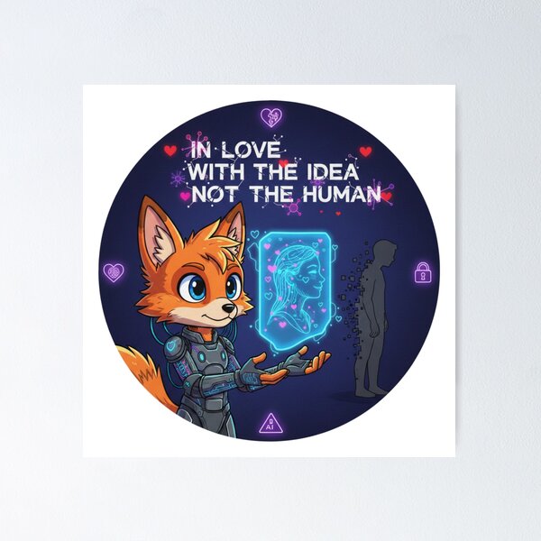 Item preview, Human Feelings – Beta Version – AI Love Sticker Gift designed and sold by Imaginarium of Chaos falcon88 .