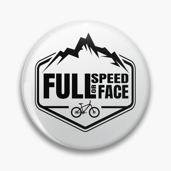 Item preview, Full Speed or Full Face Funny MTB Cycling Helmet Meme Design for Mountain Bikers Enduro Downhill Riders Strava Cyclists Bike Life Humor Ride Fast Trail Shred designed and sold by BMLprint ⭐⭐⭐⭐⭐.
