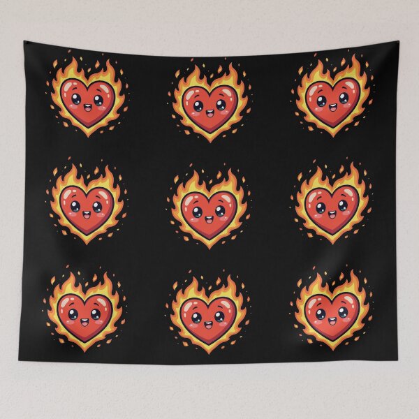 Item preview, Cute Animated Burning Heart designed and sold by NerdscapeDC.