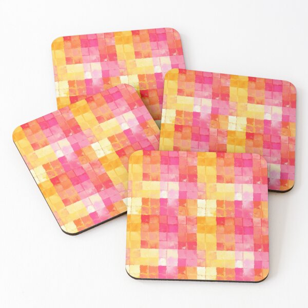 Item preview, Sunset Color Block Patchwork Squares Pattern designed and sold by bubblegoth.