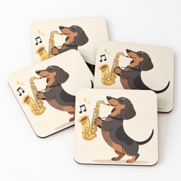 Item preview, Dachsund with Saxophone Jazz designed and sold by Dachshund Society.