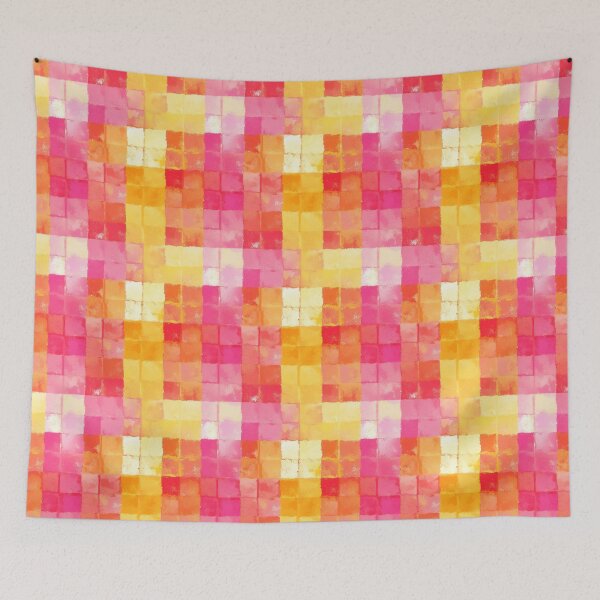 Item preview, Sunset Color Block Patchwork Squares Pattern designed and sold by bubblegoth.