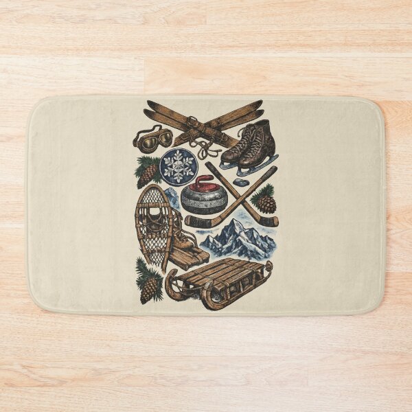 Item preview, Vintage Winter Sports in Color - Hand-Tinted Engraving designed and sold by DigitalGlade.