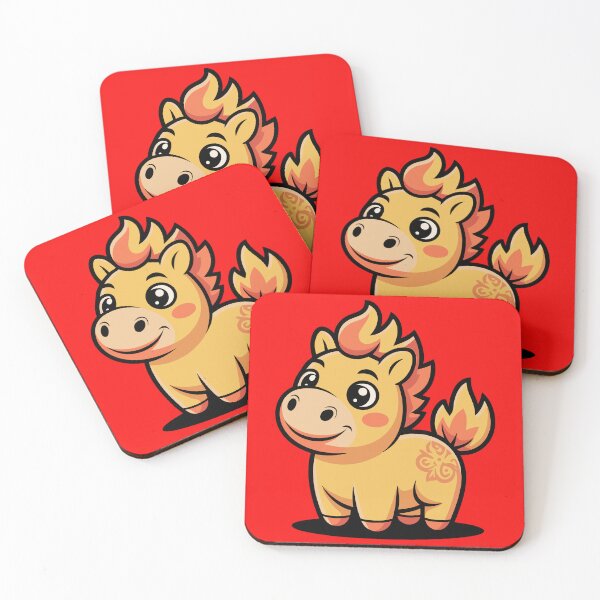 Item preview, Cute Fire Horse – Chinese New Year 2026 Year of the Horse Cartoon Illustration designed and sold by Royalsticker.