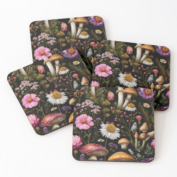 Item preview, Dark Botanical Mushroom Flowers designed and sold by Anastasiia Yurevych.