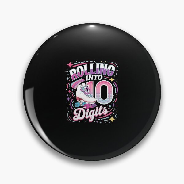 Item preview, Rolling Into 10 Double Digits Roller Skates 10th Birthday  designed and sold by SyntaxClaw.