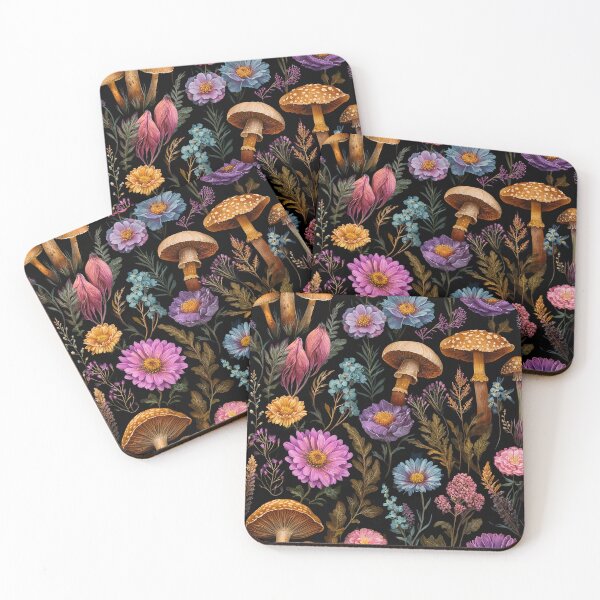 Item preview,  Dark Botanical Mushroom Flowers designed and sold by Anastasiia Yurevych.
