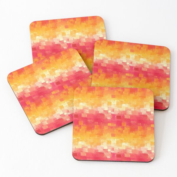 Item preview, Sunset Gradient Mosaic Squares Pattern designed and sold by bubblegoth.