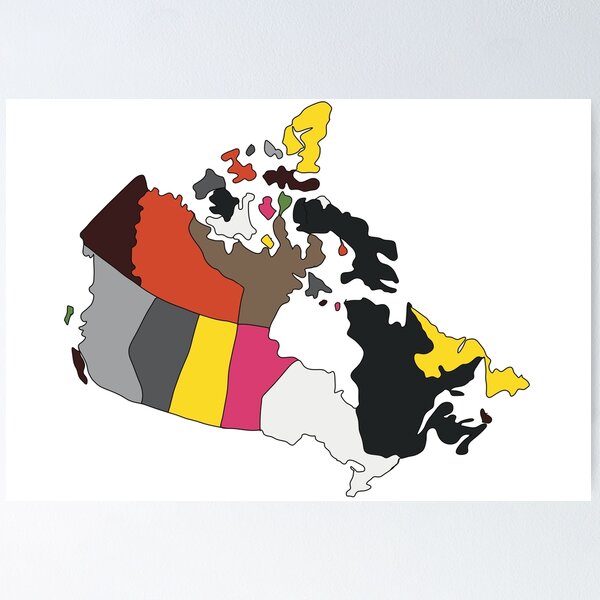 Item preview, Canada Map Sticker — Abstract Colourful Art designed and sold by iampaulmorris.