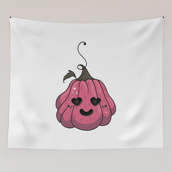 Item preview, Cute Pink Pumpkin Kawaii Halloween Illustration designed and sold by Horrify.