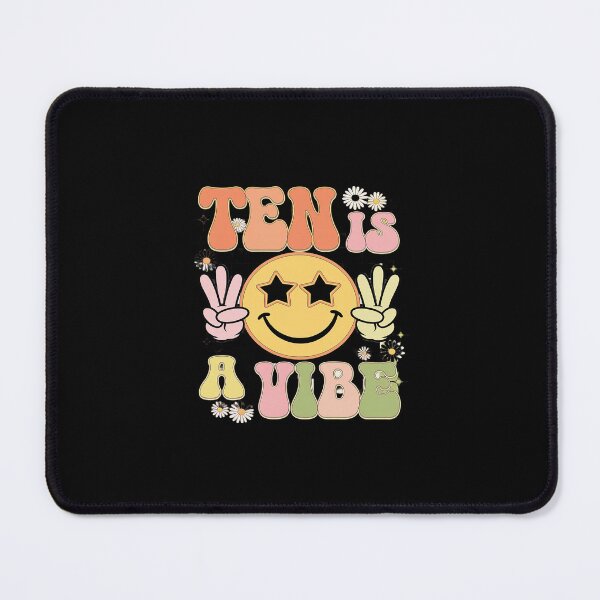 Item preview, Ten Is A Vibe 10th Birthday Groovy Smile Face 10 Years Old designed and sold by SyntaxClaw.
