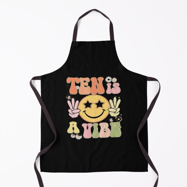 Item preview, Ten Is A Vibe 10th Birthday Groovy Smile Face 10 Years Old designed and sold by SyntaxClaw.