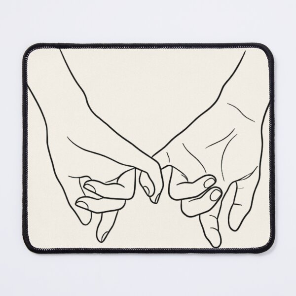 Item preview, Pinky Swear Eternal Promise - Minimalist Line Art Holding Hands designed and sold by HappySproutArt.