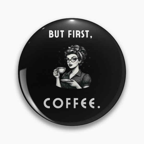 Item preview, But First Coffee – Funny Minimal Coffee Quote Typography - Cartoon designed and sold by MK-Charlie.