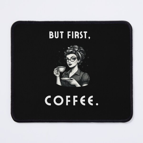 Item preview, But First Coffee – Funny Minimal Coffee Quote Typography - Cartoon designed and sold by MK-Charlie.