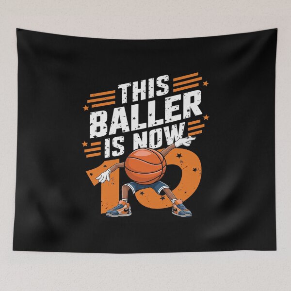 Item preview, This Baller Is Now 10 Years Old Basketball 10th Birthday  designed and sold by MarryIsMonth.