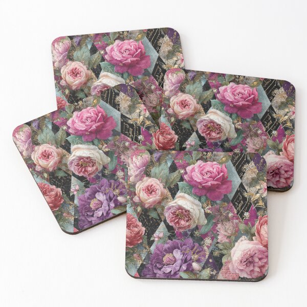 Item preview, Luxury Roses Vintage Book Pages Harlequin  designed and sold by Anastasiia Yurevych.