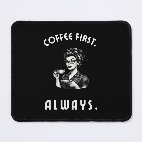 Item preview, Coffee First Always – Minimal Coffee Quote Typography Design - Cartoon designed and sold by MK-Charlie.