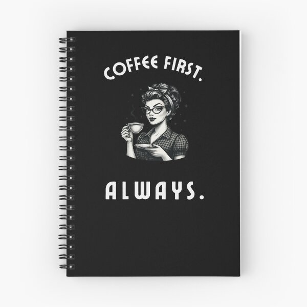 Item preview, Coffee First Always – Minimal Coffee Quote Typography Design - Cartoon designed and sold by MK-Charlie.