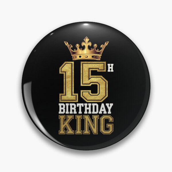 Item preview, Happy 15th Birthday King 15 Years Old Party Ideas For Boys  designed and sold by FadeOfThrone.