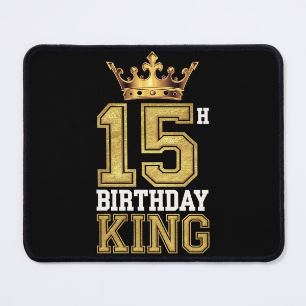 Item preview, Happy 15th Birthday King 15 Years Old Party Ideas For Boys designed and sold by FadeOfThrone.