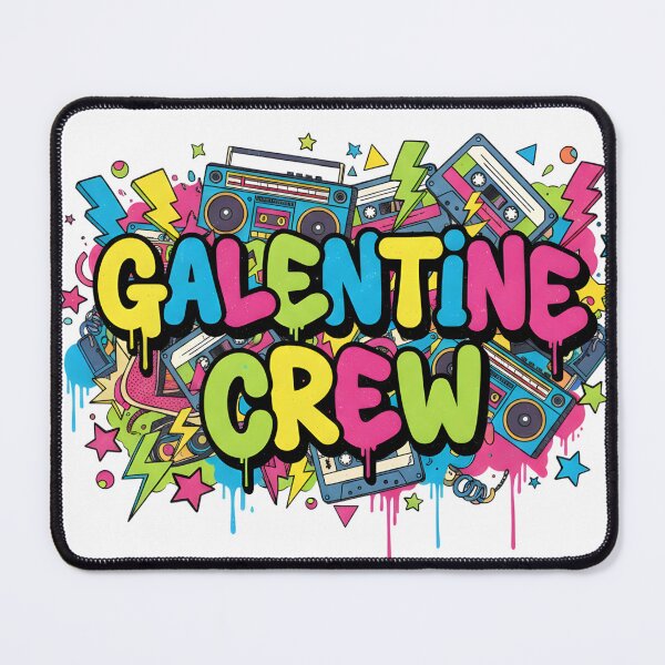 Item preview, Galentine Crew – 80s Retro Neon Boombox Girl Gang Party Design designed and sold by Happy'CLICK'.