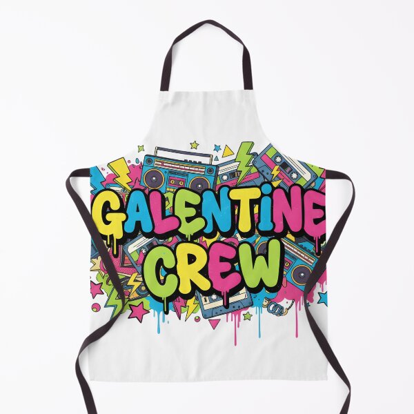 Item preview, Galentine Crew – 80s Retro Neon Boombox Girl Gang Party Design designed and sold by Happy'CLICK'.