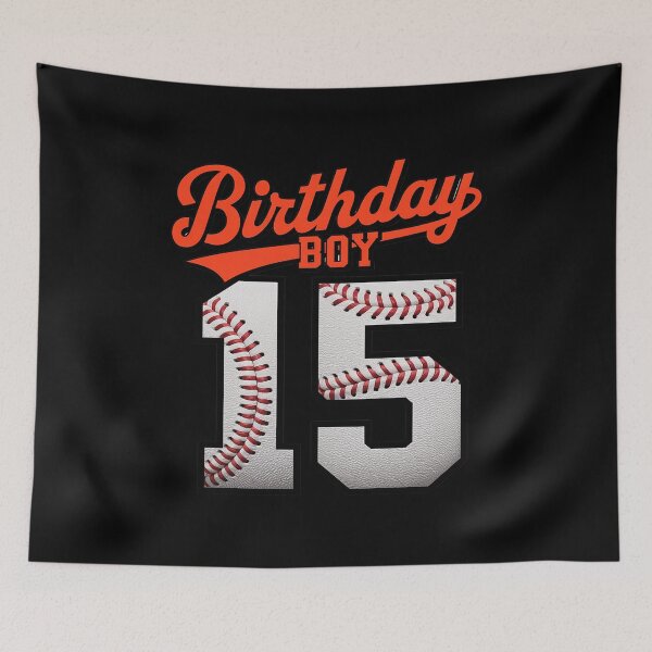 Item preview, Happy Birthday 15th 15 Year Old Baseball Boys designed and sold by FadeOfThrone.