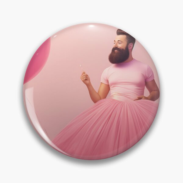 Item preview, Graceful Bearded Dancer with Pink Balloon designed and sold by anytka.