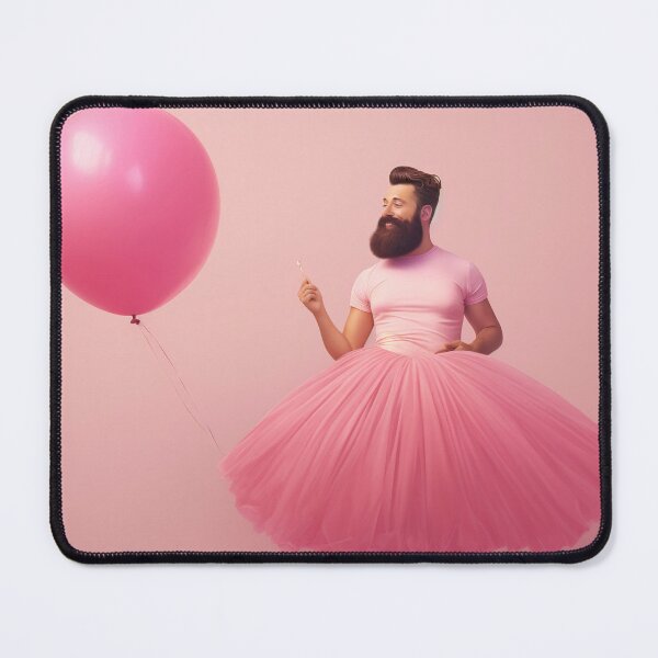 Item preview, Graceful Bearded Dancer with Pink Balloon designed and sold by anytka.
