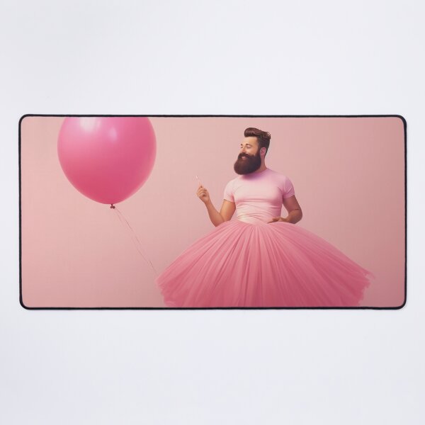 Item preview, Graceful Bearded Dancer with Pink Balloon designed and sold by anytka.