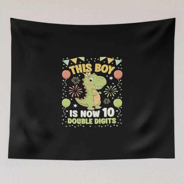 Item preview, This Boy is Now 10 Double Digits Birthday Dino 10th birthday  designed and sold by SyntaxClaw.