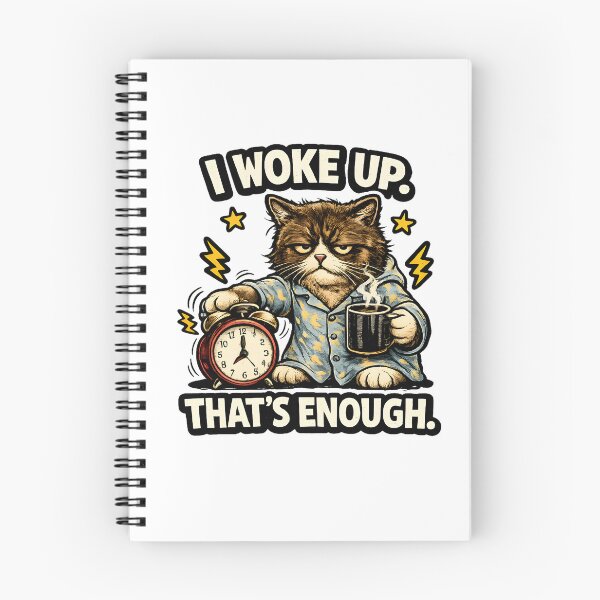 Item preview, I Woke Up. That’s Enough. – Grumpy Cat with Coffee & Alarm Clock designed and sold by Mats2208.