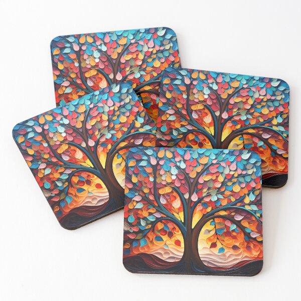 Item preview, Vibrant tree with colorful leaves designed and sold by anytka.