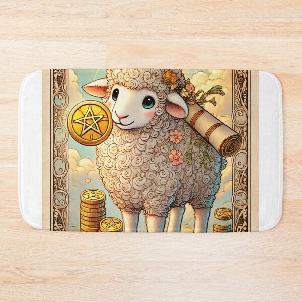 Item preview, Sheepism – Page of Pentacles Tarot Card designed and sold by Thpoar.